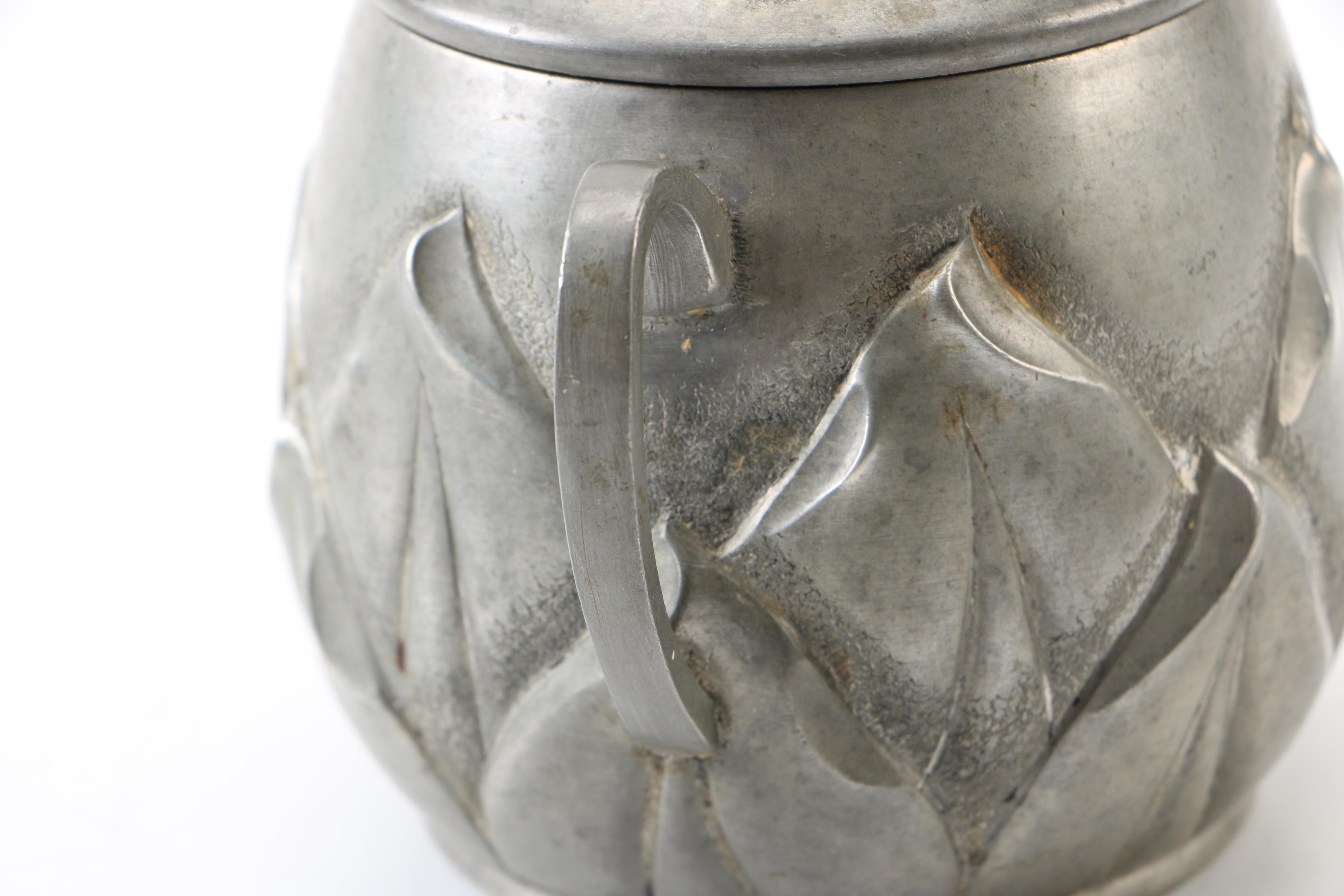 Pewter Coffee Pot and Tableware by Etain Garanti