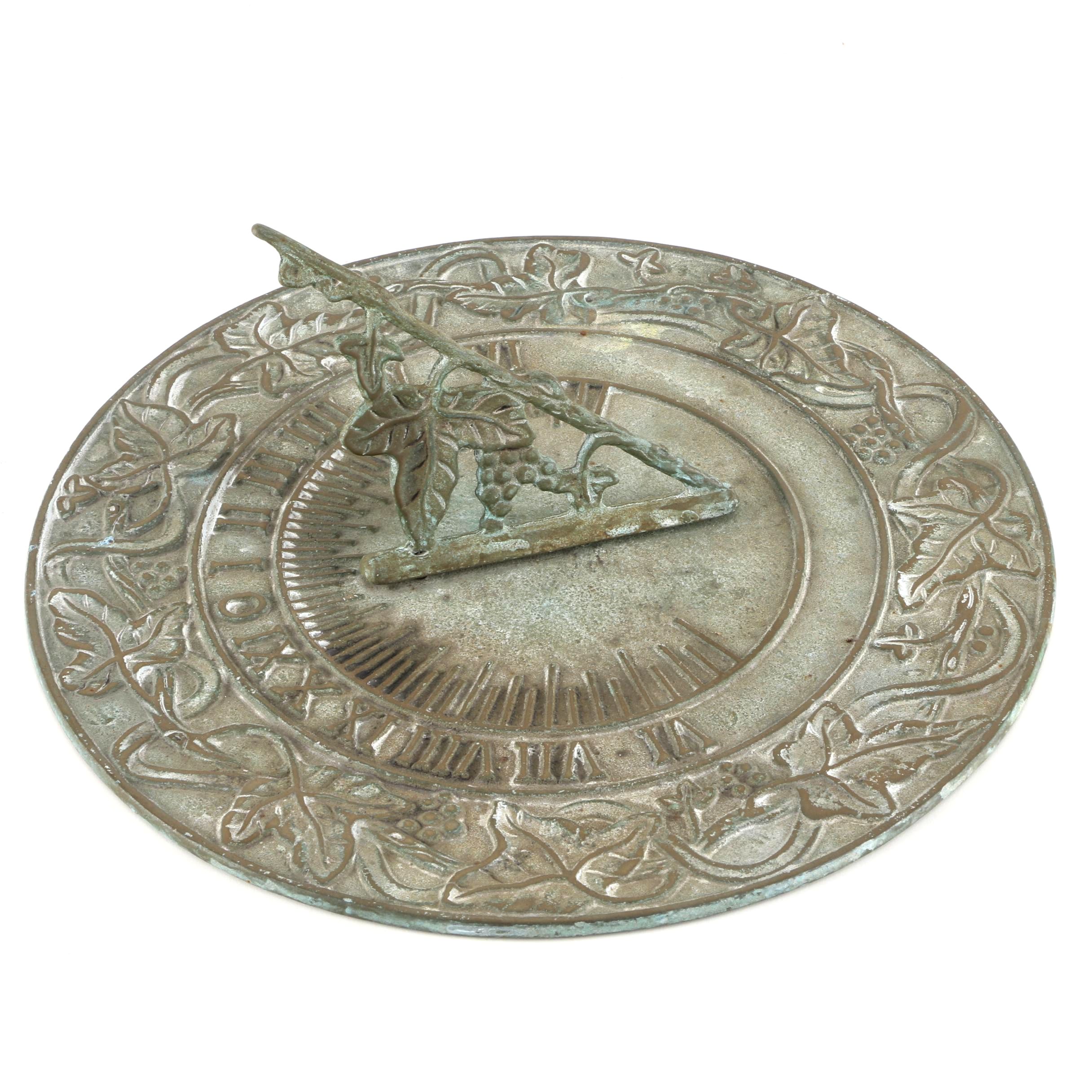 Round Brass Sundial