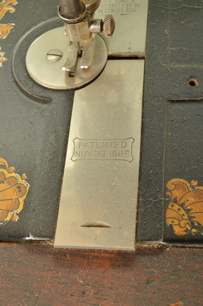 Eldredge Model "C" Sewing Machine in Tiger Oak Sewing Table