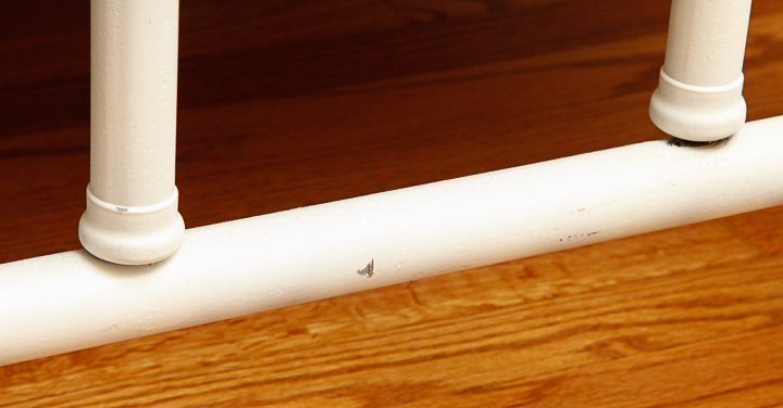 Full Size White Metal Bed