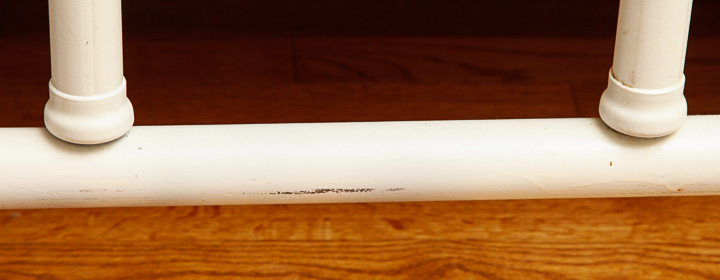 Full Size White Metal Bed