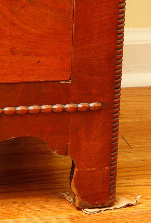 Vintage Book Matched Veneer Chest of Drawers