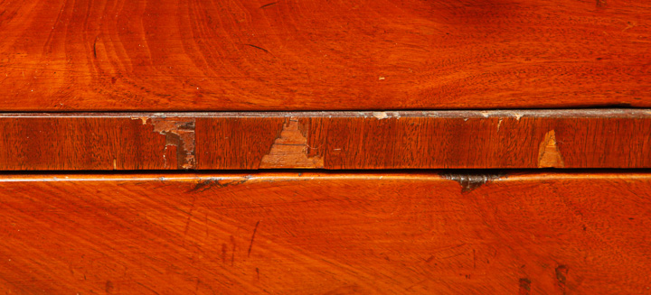 Vintage Book Matched Veneer Chest of Drawers