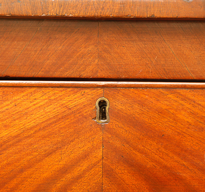 Vintage Book Matched Veneer Chest of Drawers