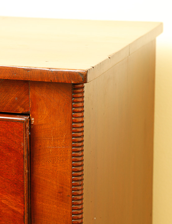 Vintage Book Matched Veneer Chest of Drawers