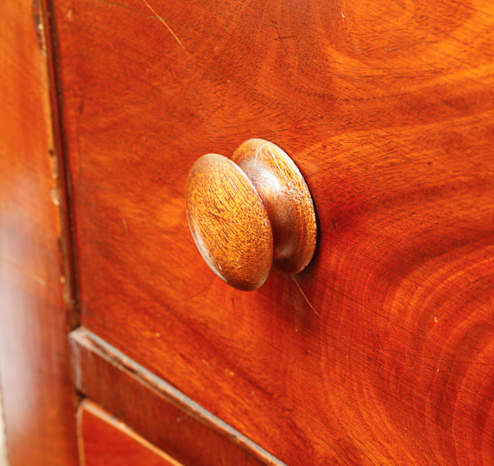 Vintage Book Matched Veneer Chest of Drawers