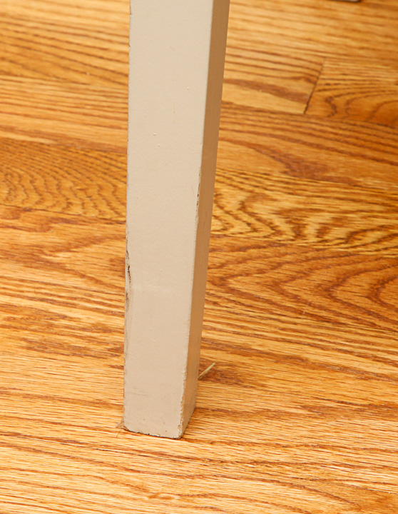 Square White Wooden One-Drawer End Table