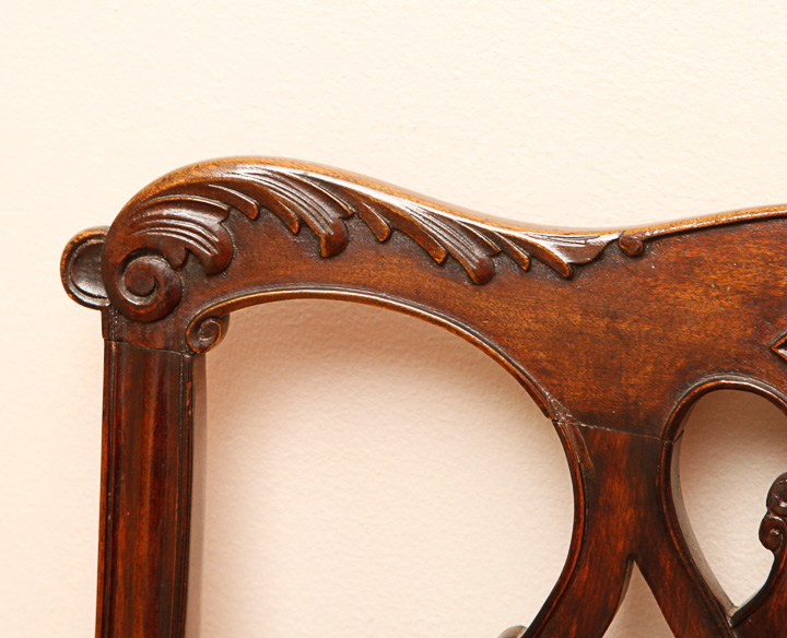 Vintage Chippendale Style Mahogany Side Chair