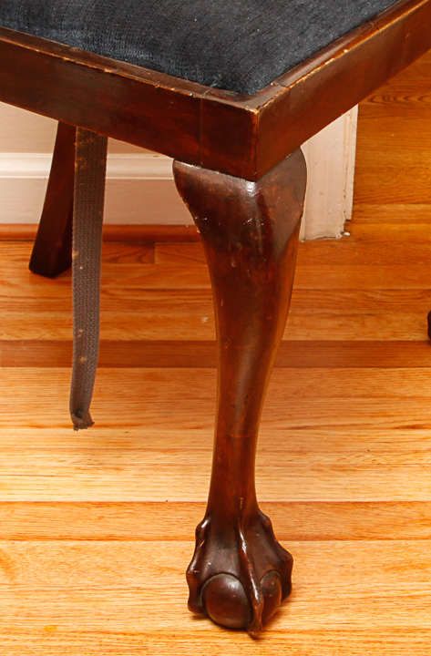 Vintage Chippendale Style Mahogany Side Chair