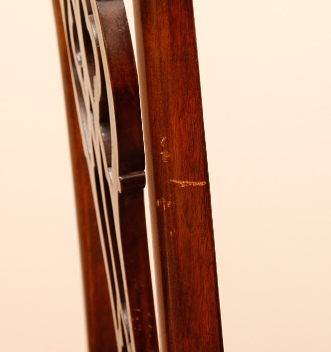 Vintage Chippendale Style Mahogany Side Chair