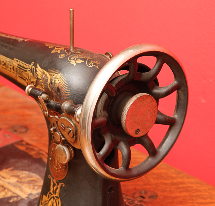 Singer 127 Treadle Sewing Machine with Quarter Sawn Oak Table