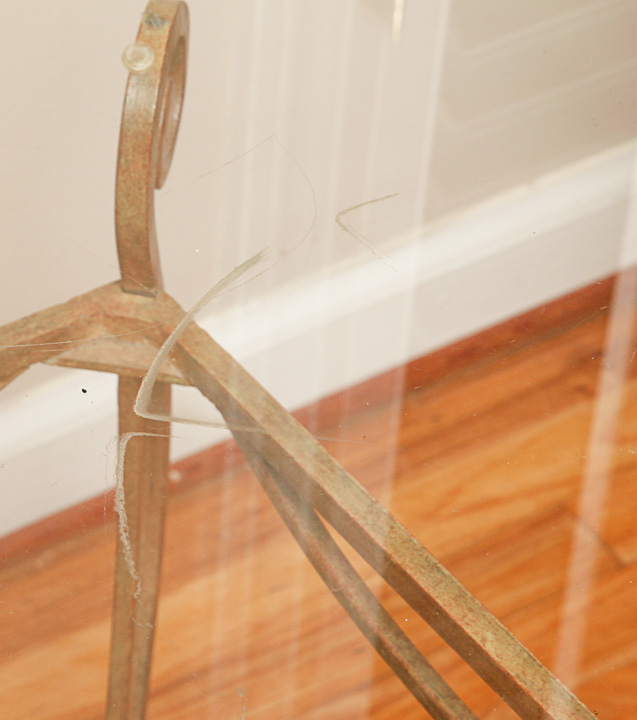 Glass Top Table With Metal Base