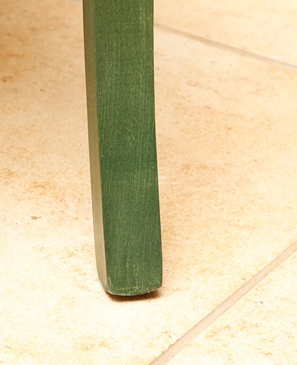 Green-Painted Rush Seat Chairs