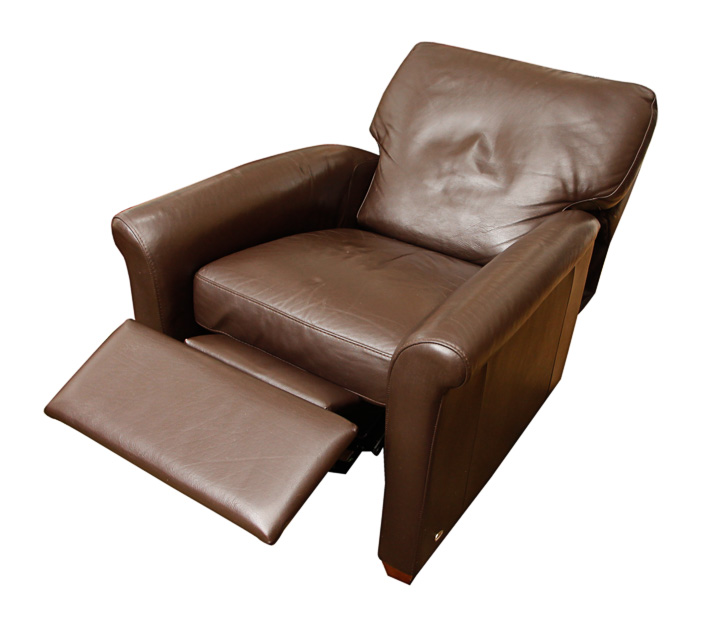Pair of Leather Reclining Chairs by Italsofa