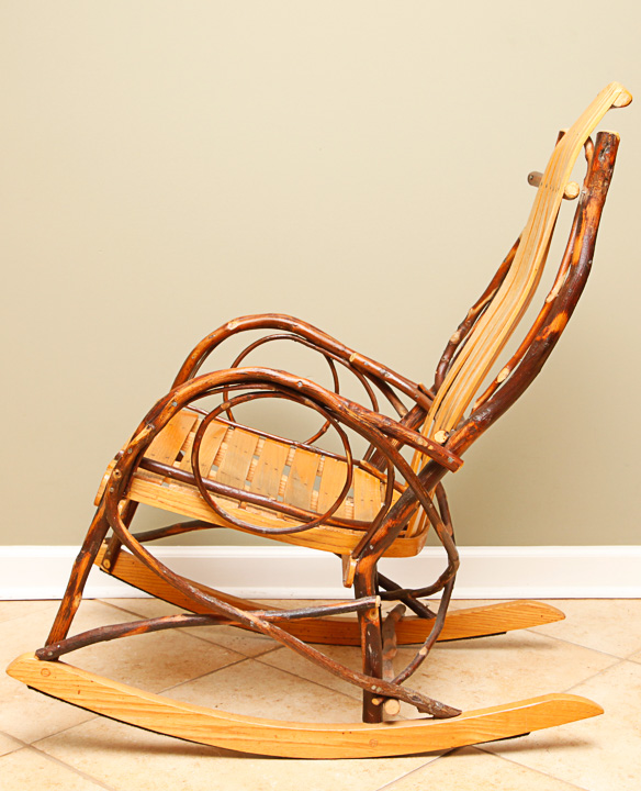 Amish Hickory and Oak Rocking Chair