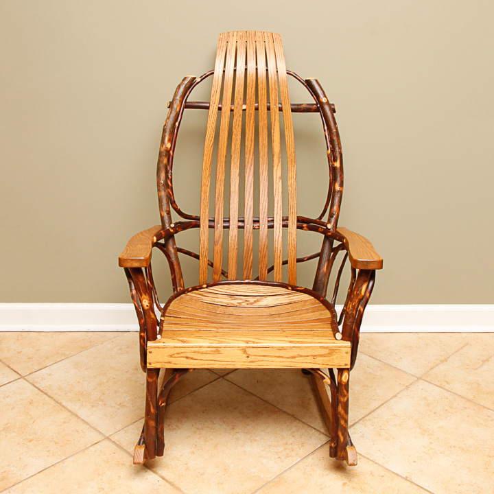 Amish Hickory and Oak Rocking Chair