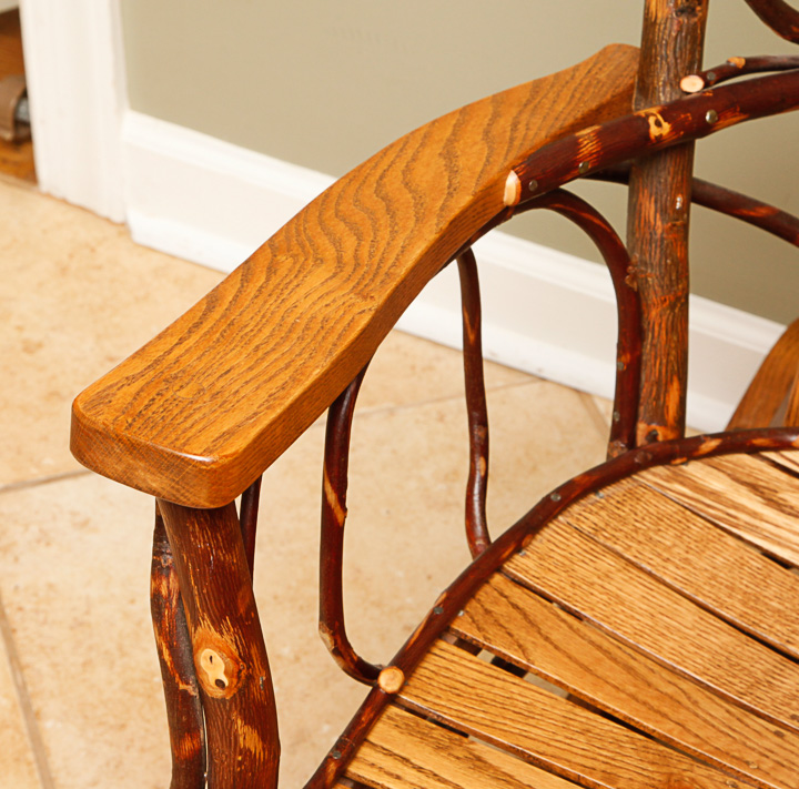 Amish Hickory and Oak Rocking Chair