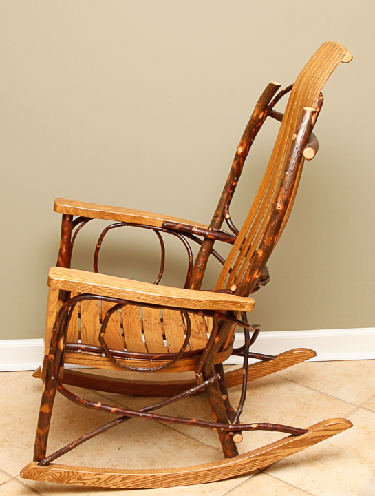 Amish Hickory and Oak Rocking Chair
