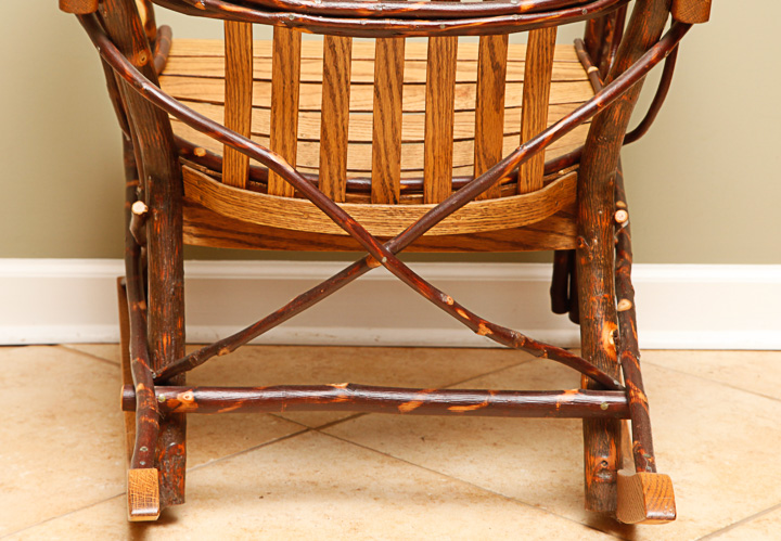 Amish Hickory and Oak Rocking Chair