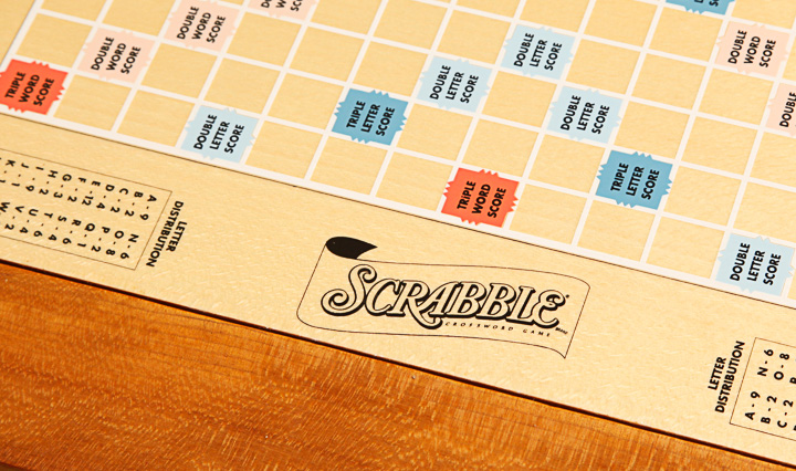 Wooden Inlaid Game Table with Game Pieces