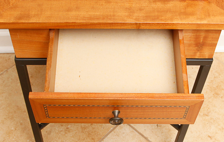 Wooden Inlaid Game Table with Game Pieces