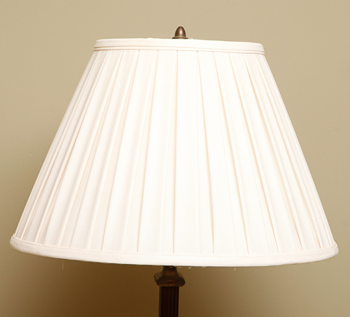 Gold Tone Metal Floor and Table Lamp