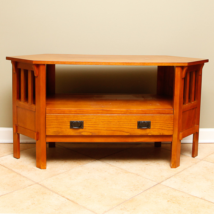Mission Style Oak Television Stand