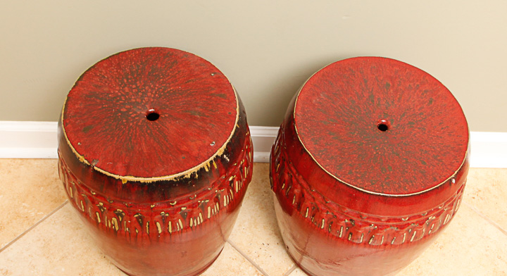 Pair of Ceramic Garden Stools