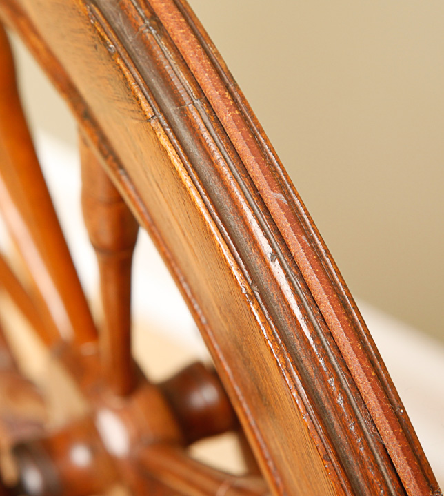 Vintage Oak Spinning Wheel
