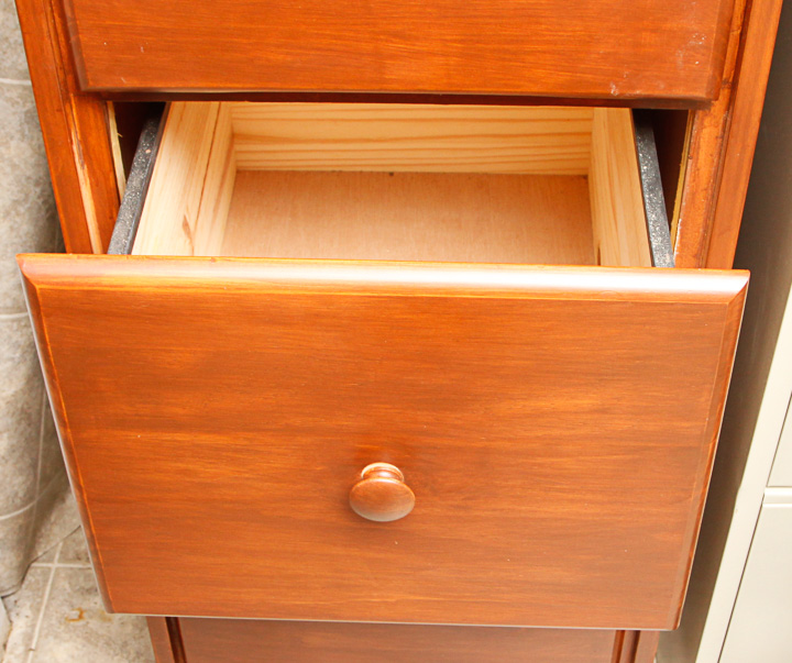 Four-Tier Wooden Filing Cabinet