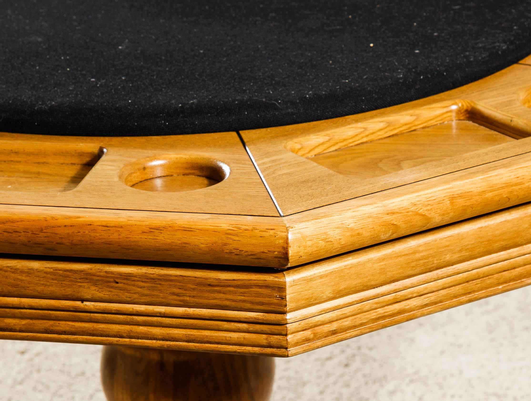 Wooden Poker Table with Four Chairs