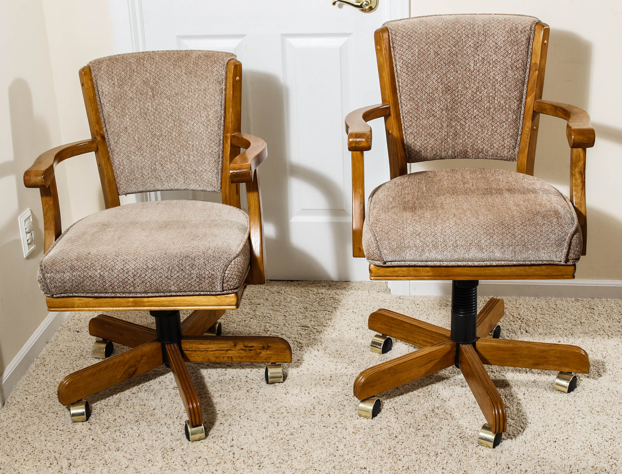 Wooden Poker Table with Four Chairs