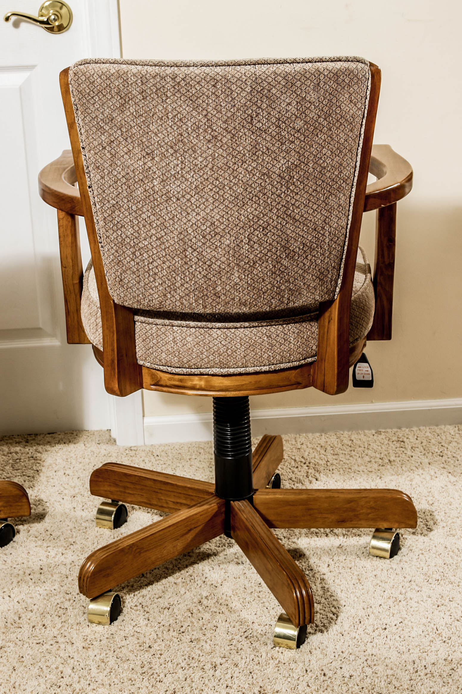 Wooden Poker Table with Four Chairs