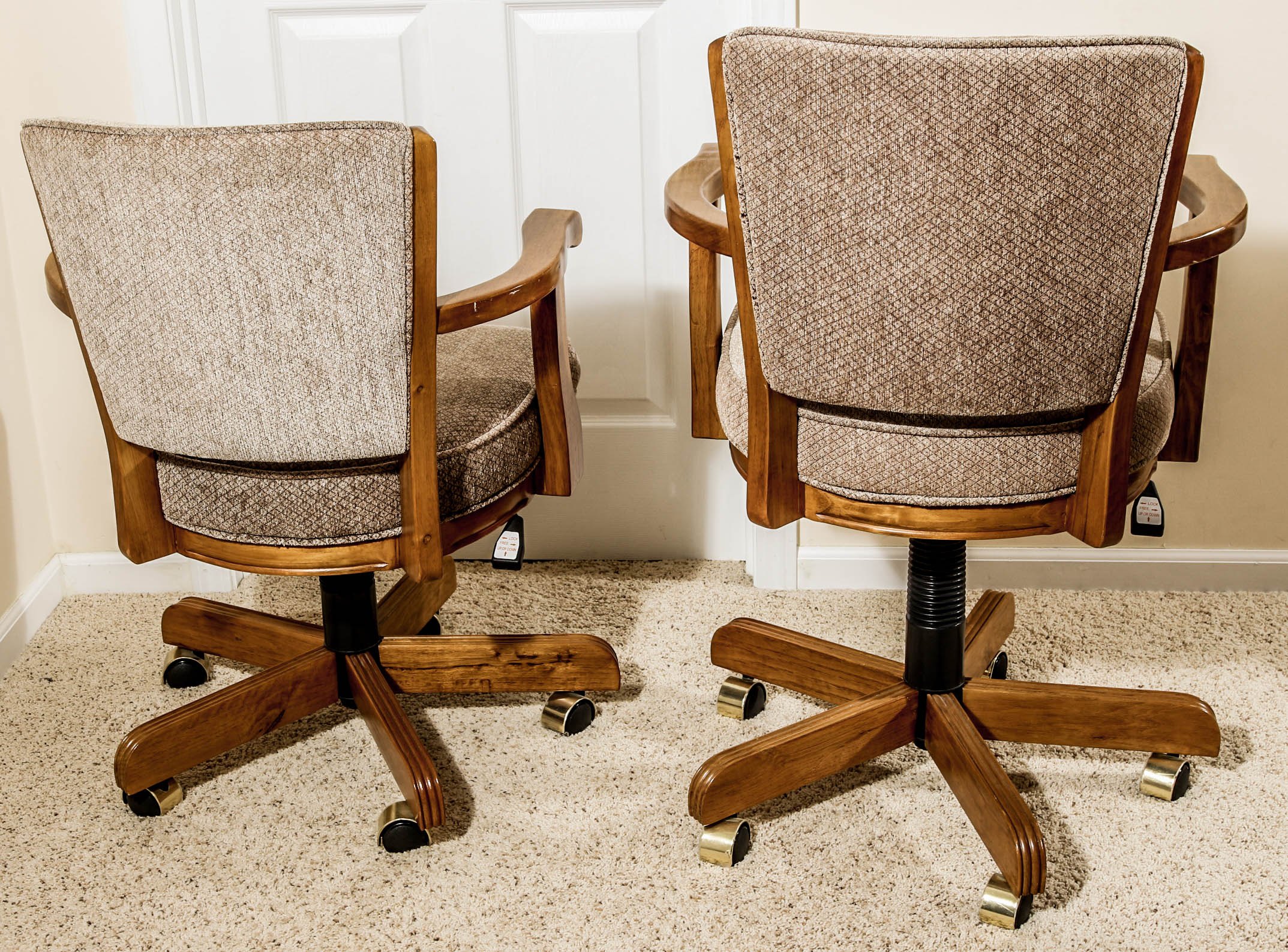 Wooden Poker Table with Four Chairs