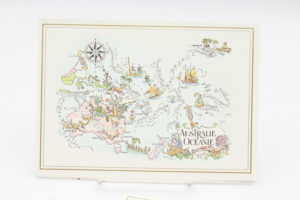 Vintage Pan American Airline Menu Collection