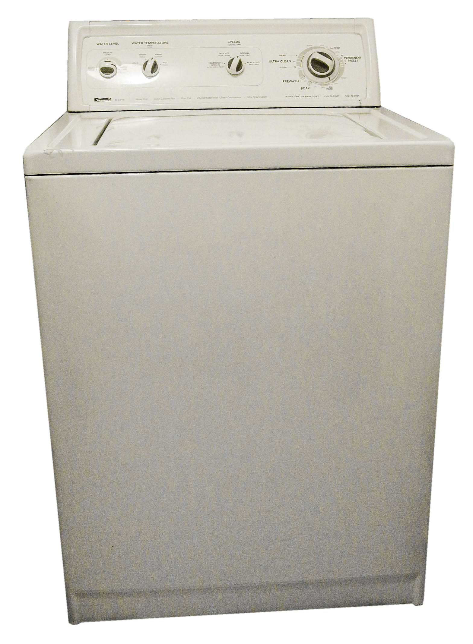 A Kenmore 80 Series Front Load Washer And Top Load Dryer Set