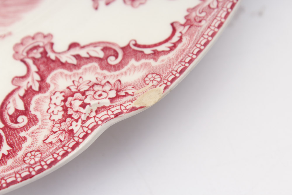 Vintage Johnson Brothers "Old British Castles" Pink Dinnerware