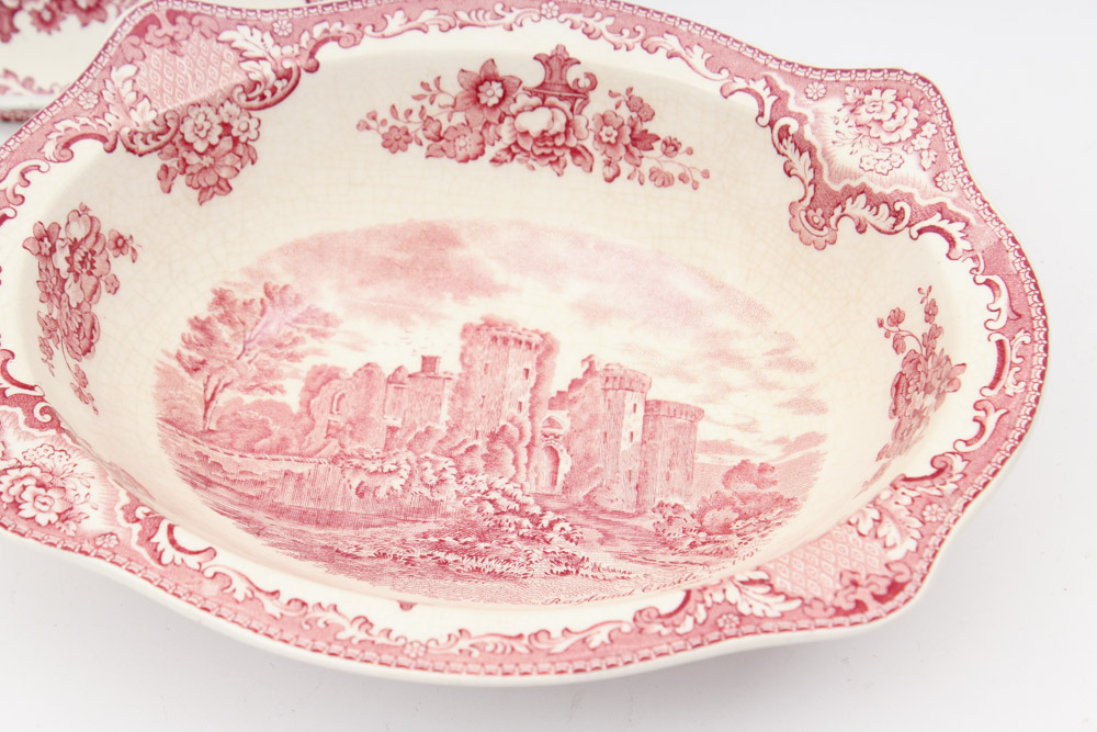 Vintage Johnson Brothers "Old British Castles" Pink Dinnerware