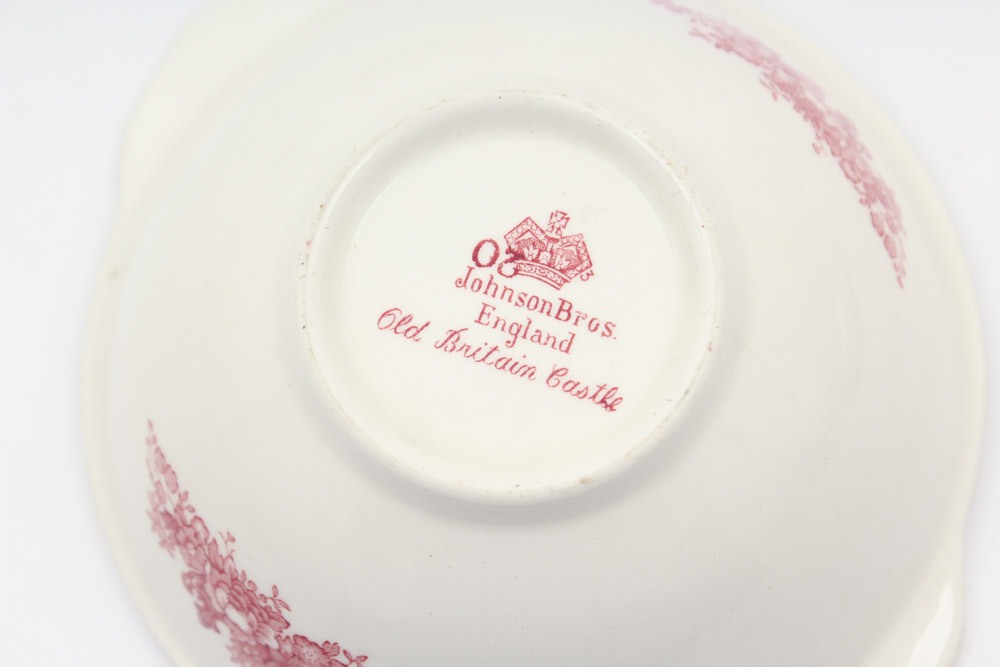 Vintage Johnson Brothers "Old British Castles" Pink Dinnerware