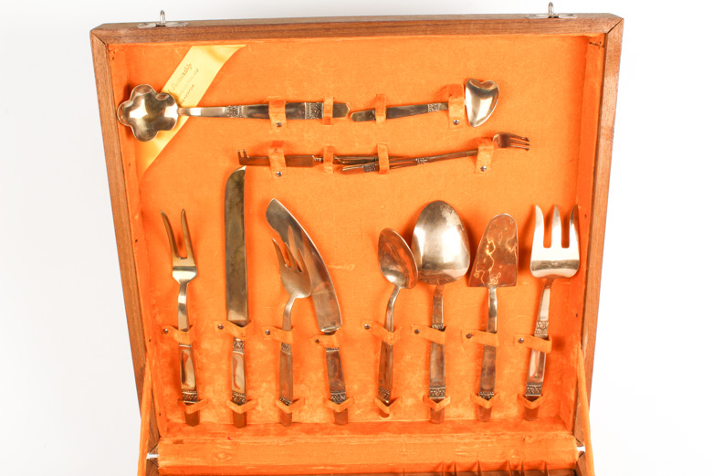 Mid-Century Flatware Set by Gold Field From Thailand