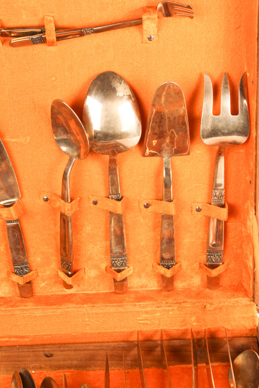 Mid-Century Flatware Set by Gold Field From Thailand