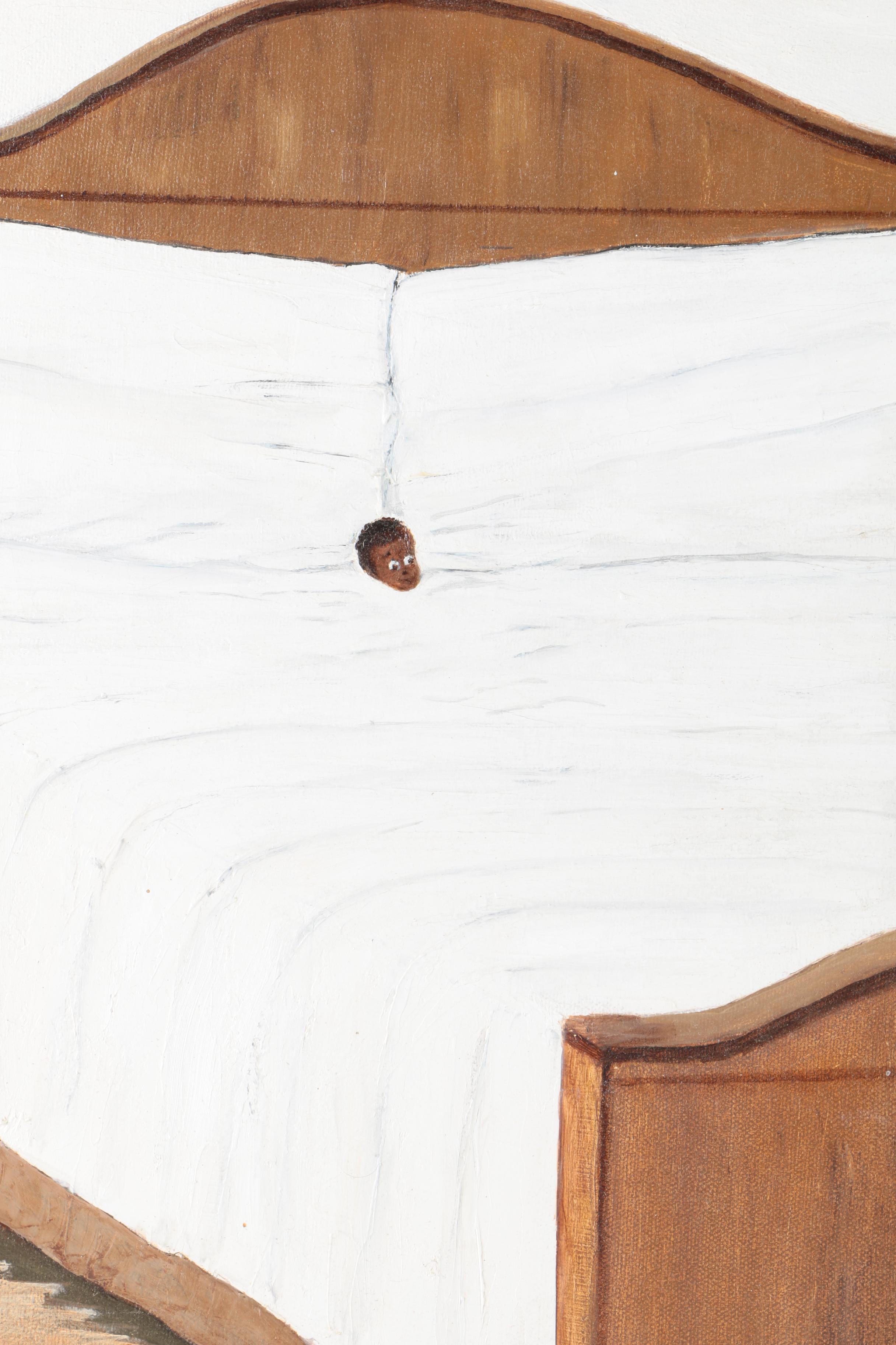 Mother Weme Caster Oil on Canvas "Alone - at Last"