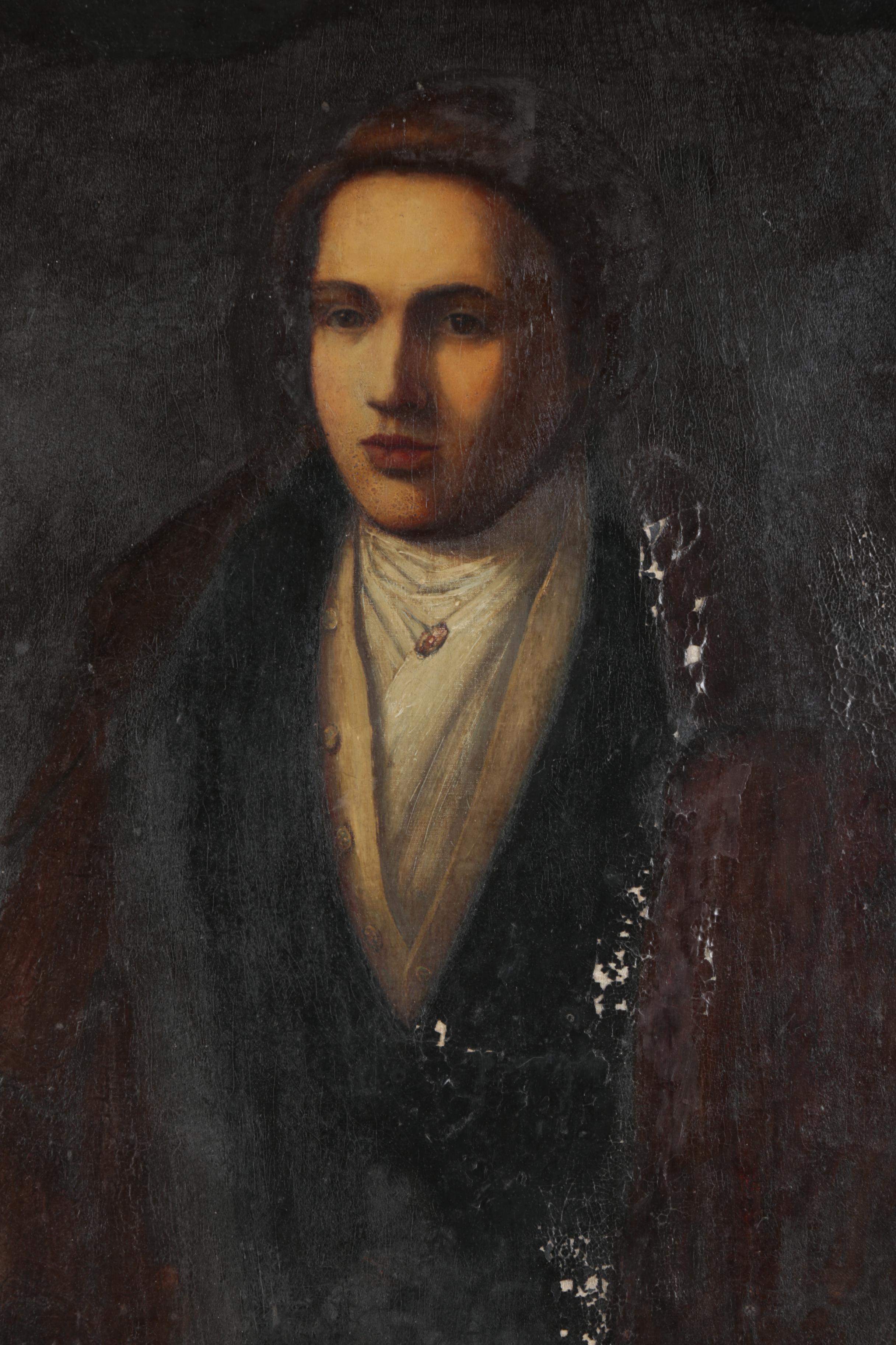 Oil Painting on Canvas Portrait of a Young Man