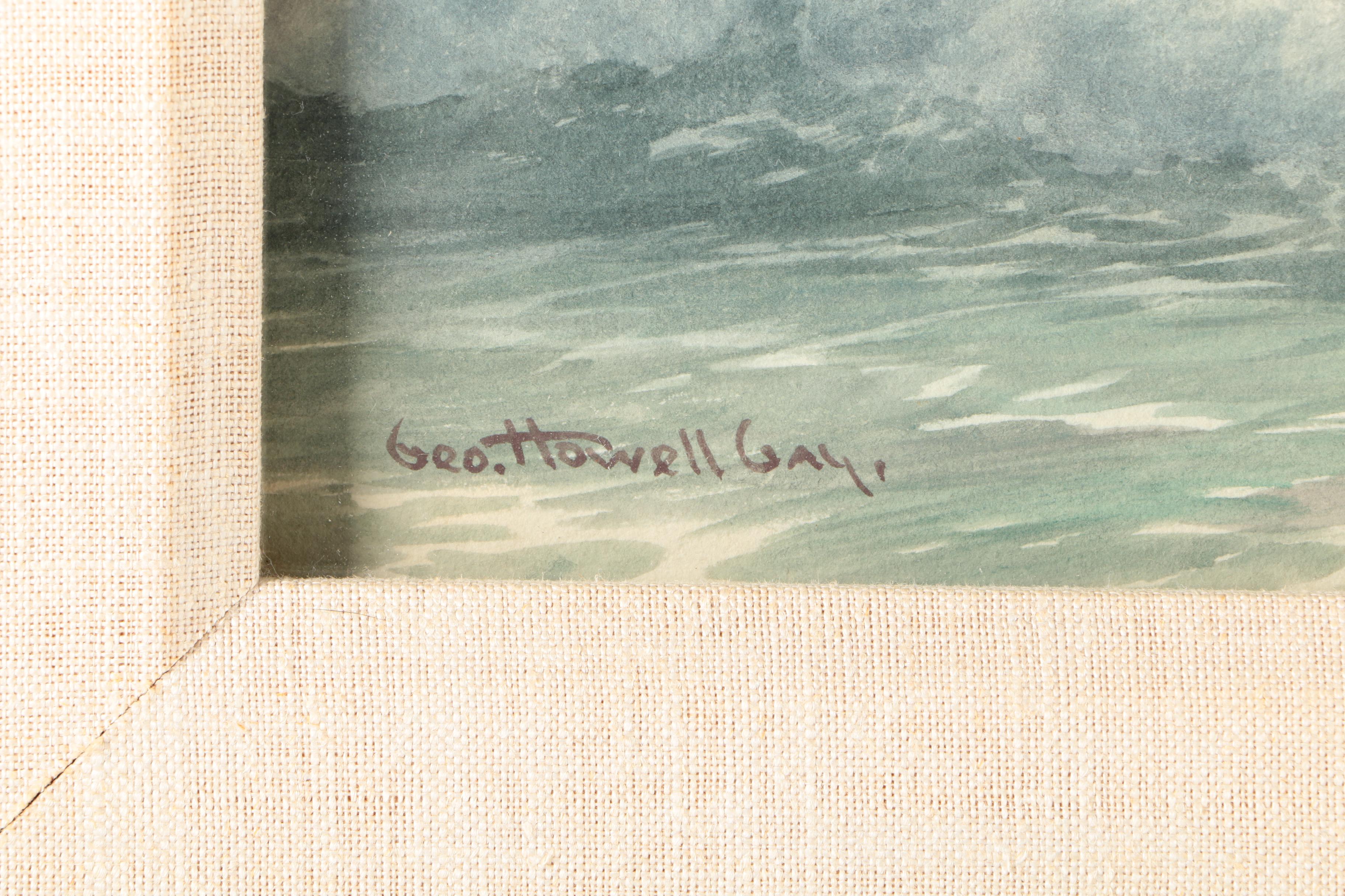 George Howell Gay Watercolor Seascape