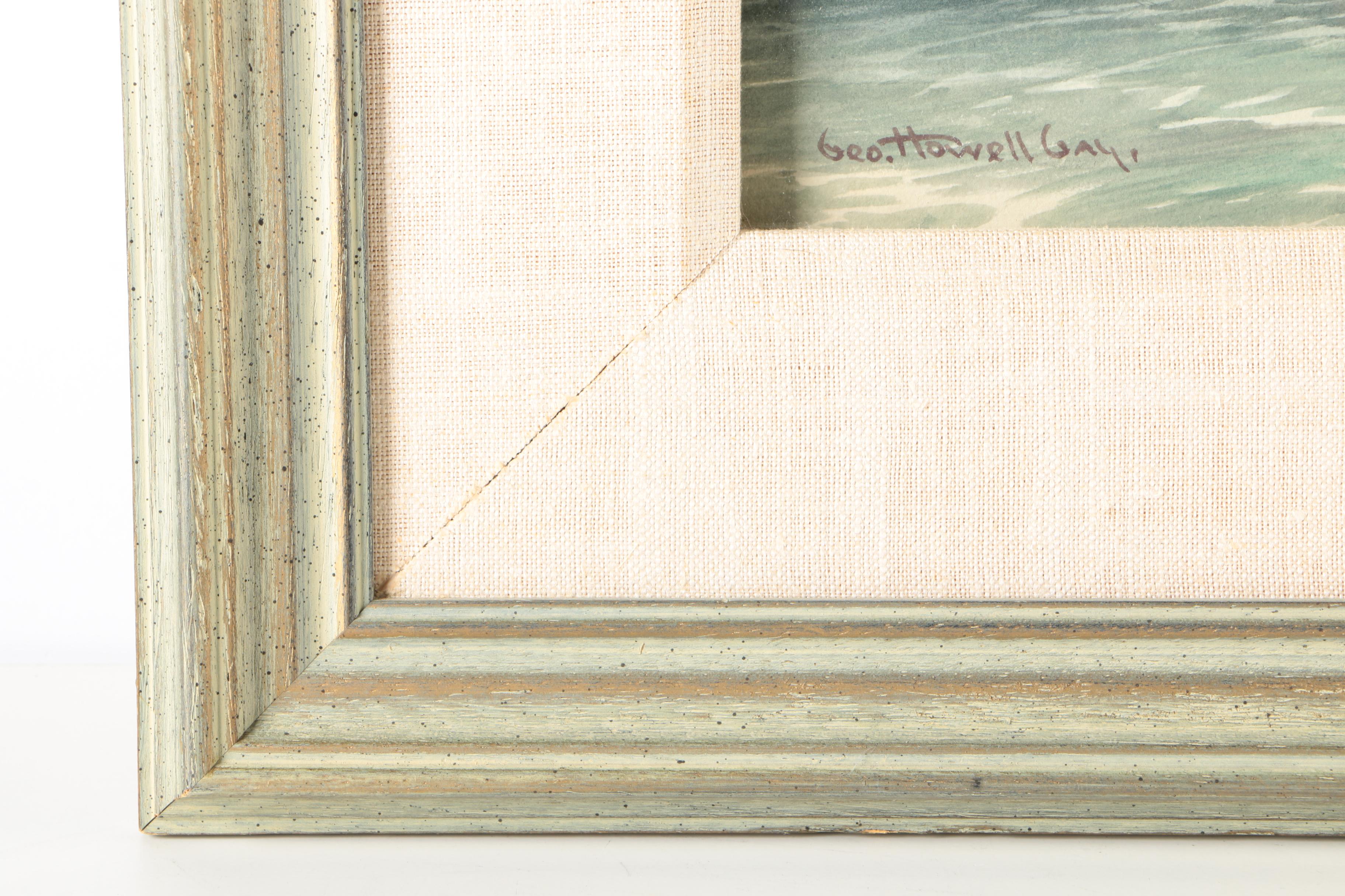 George Howell Gay Watercolor Seascape