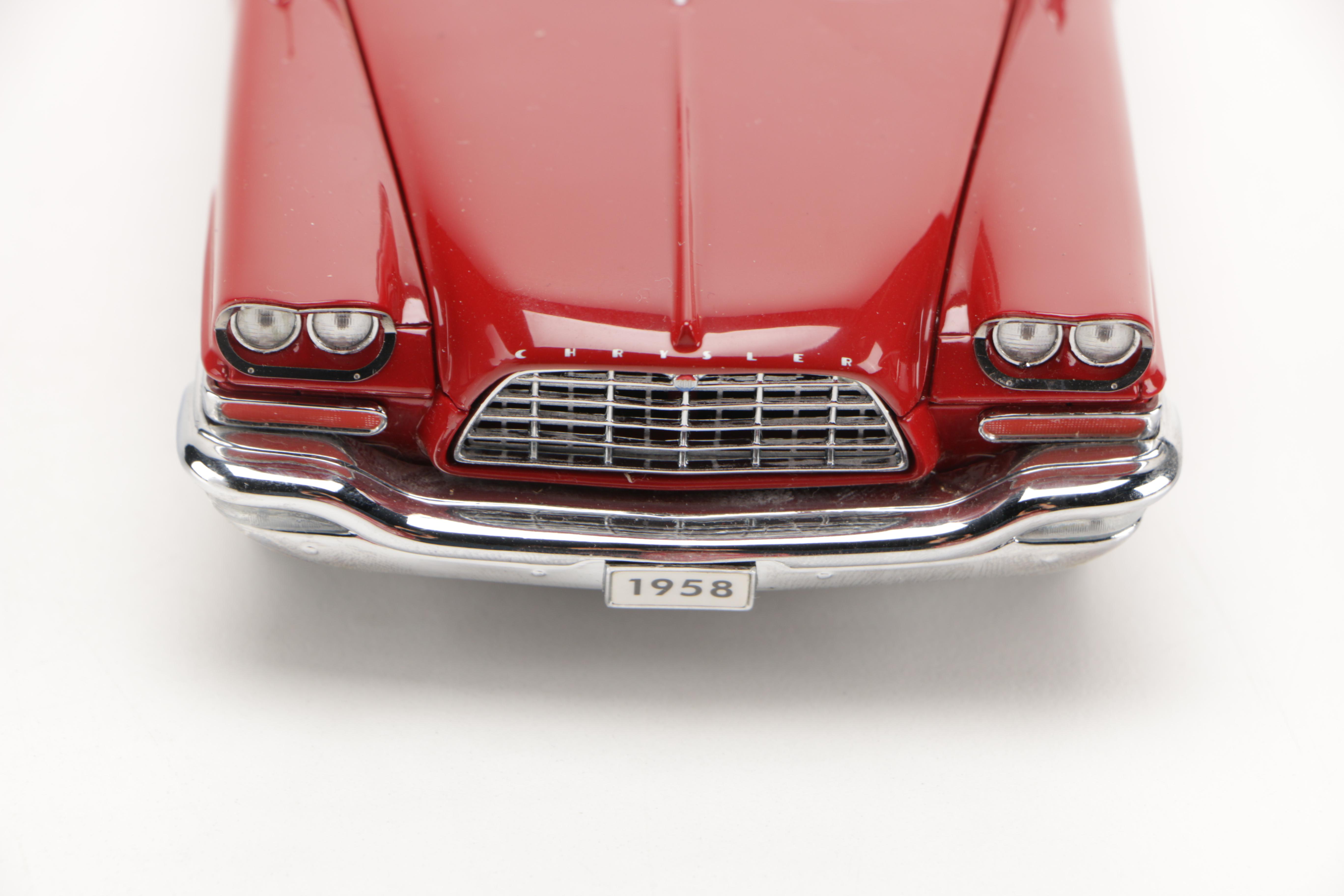 Danbury Mint 1958 Chrysler 300D and 1956 Chrysler 300B Die-Cast Replica Cars