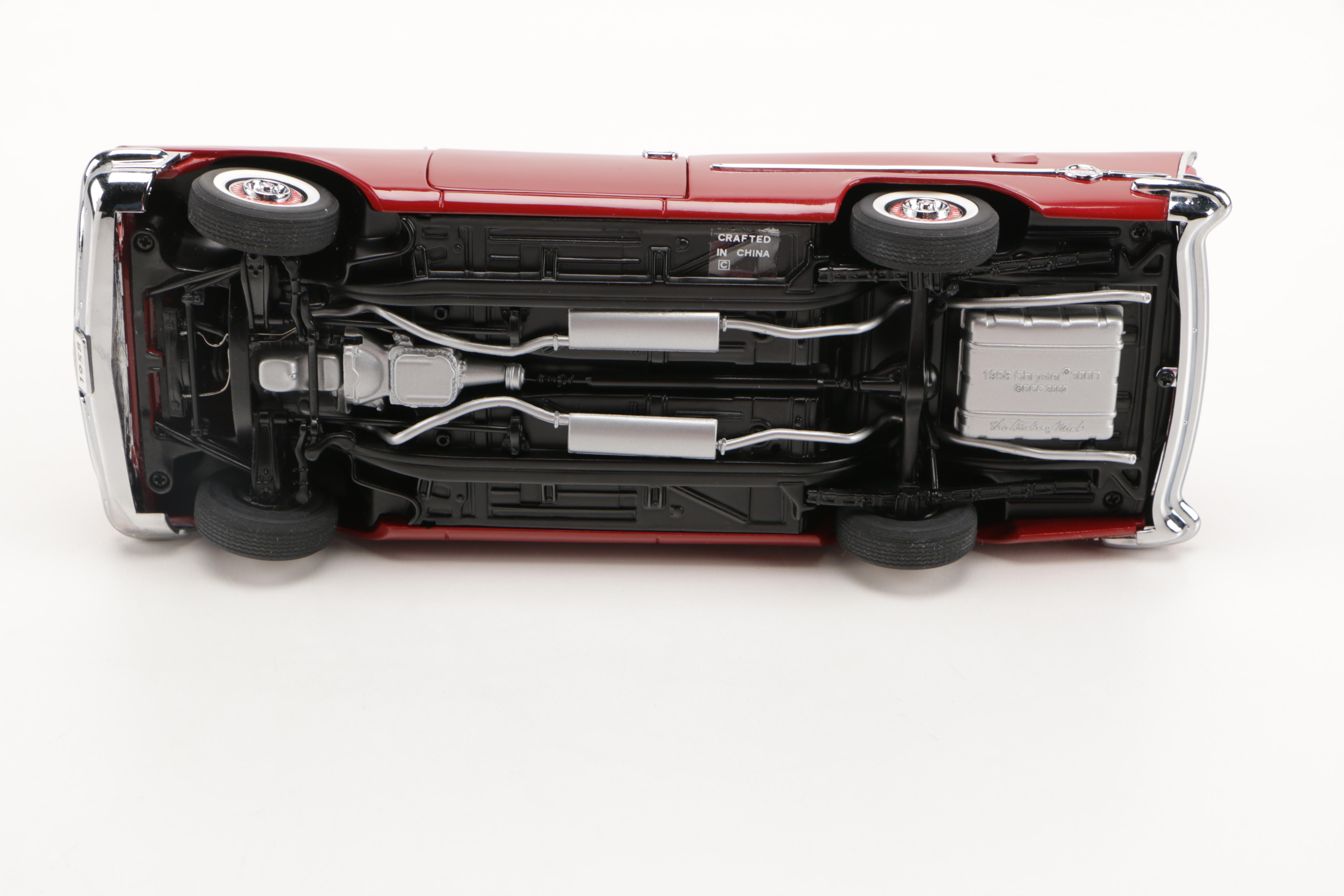 Danbury Mint 1958 Chrysler 300D and 1956 Chrysler 300B Die-Cast Replica Cars