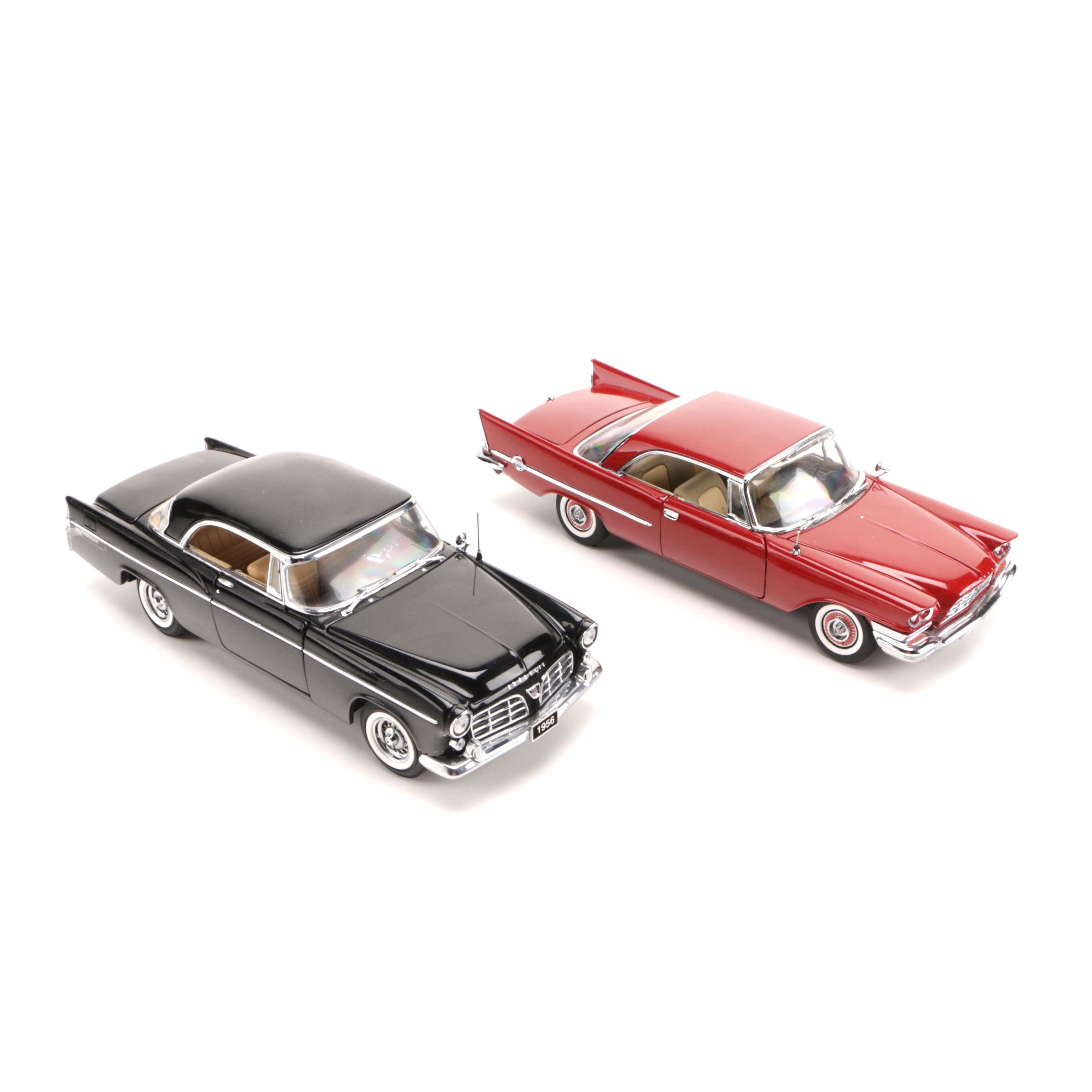 Danbury Mint 1958 Chrysler 300D and 1956 Chrysler 300B Die-Cast Replica Cars