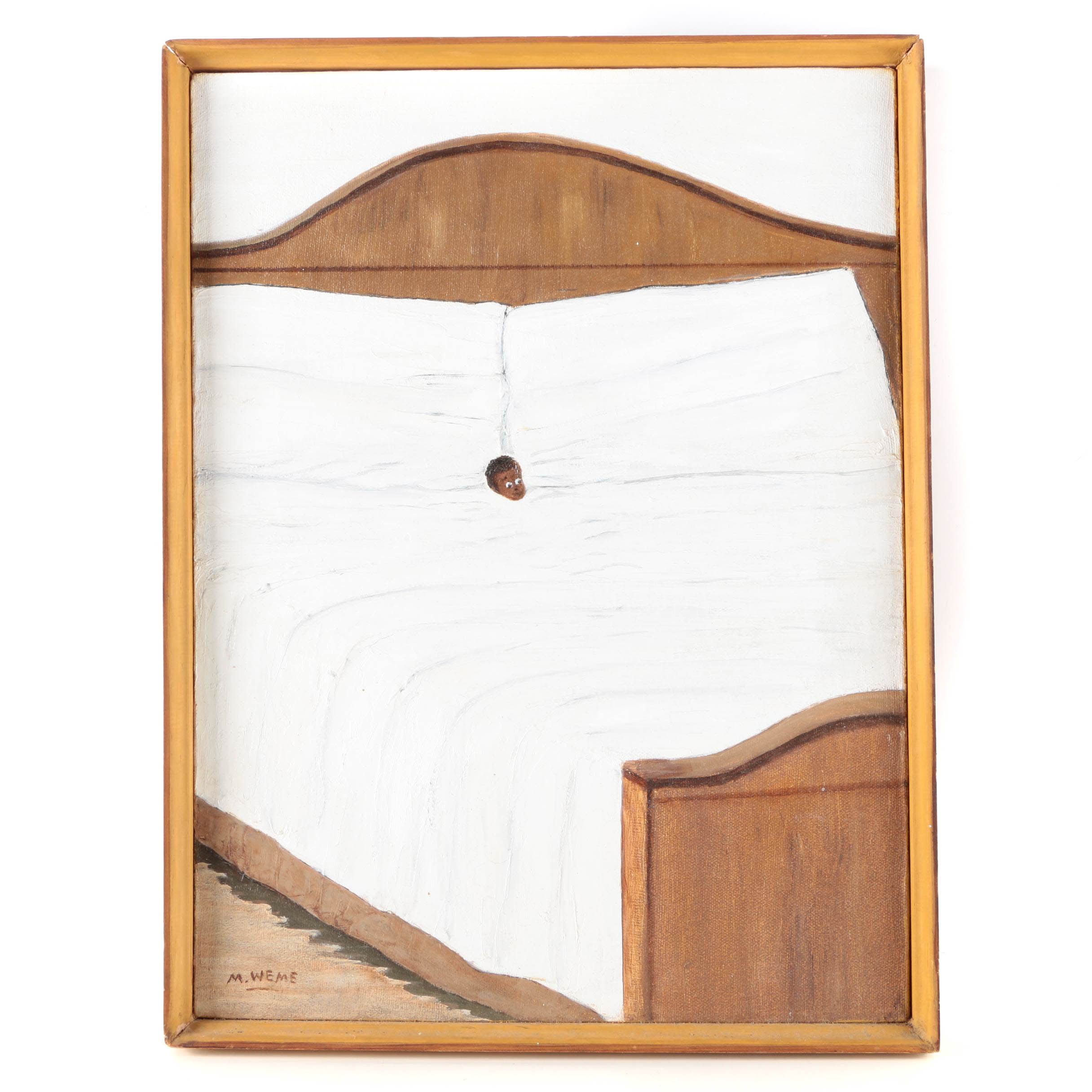 Mother Weme Caster Oil on Canvas "Alone - at Last"