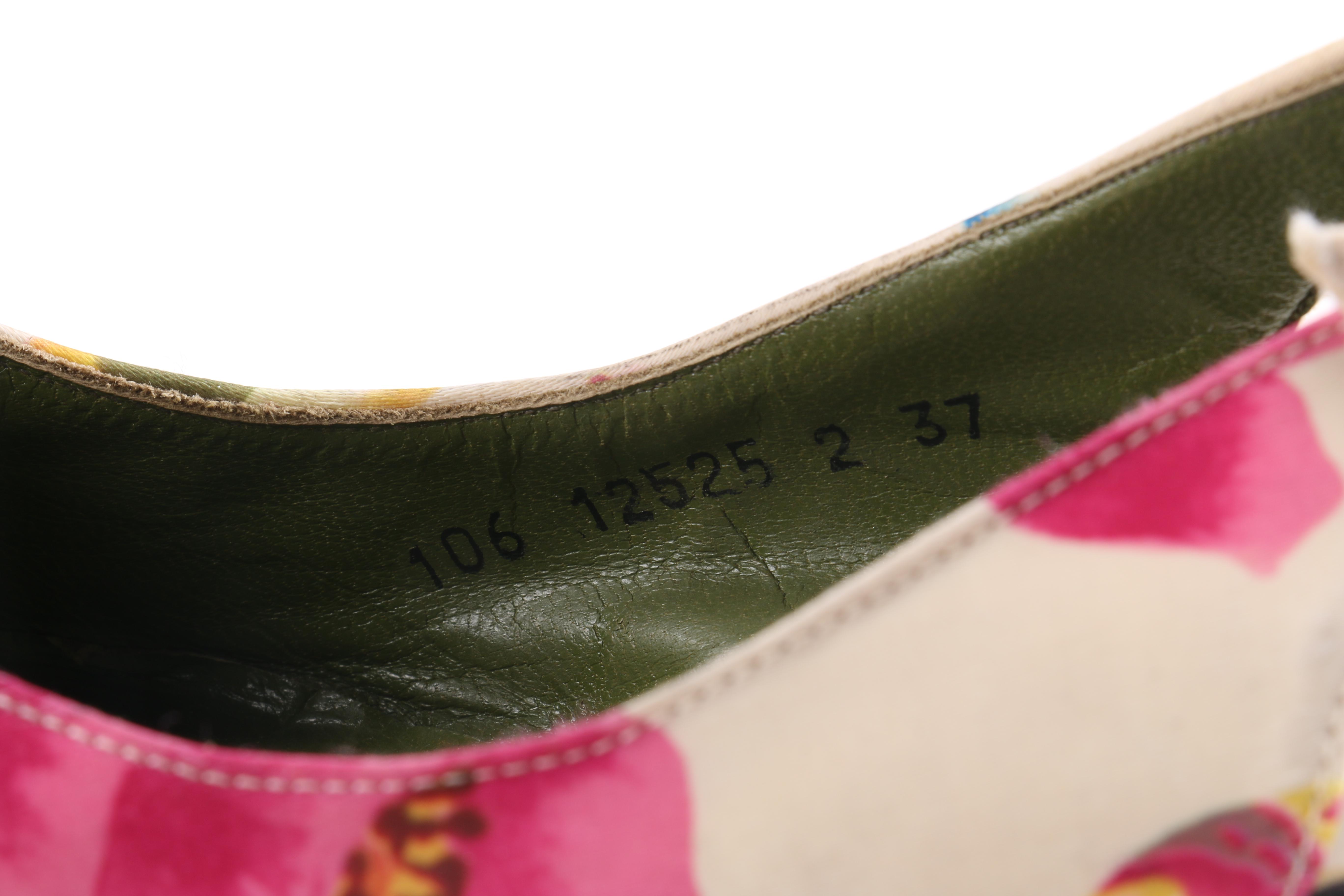 Beverly Feldman Floral Slingback Heels